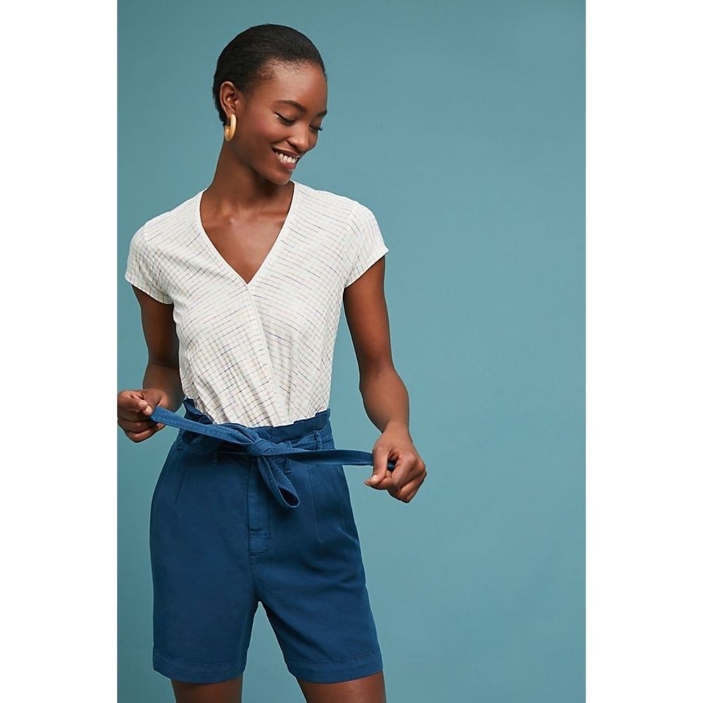 NWOT Anthropologie Paperbag-Waisted Bermuda Shorts